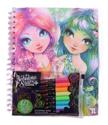 Livre de coloriage à pages noires - Nebulous Stars