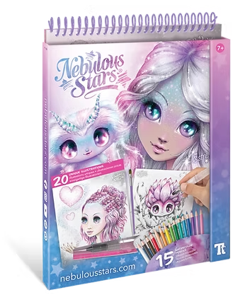 Livre à colorier à l'aquarelle - Nebulous Stars