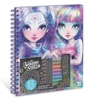 Livre de coloriage à pages noires d'Isadora - Nebulous Stars