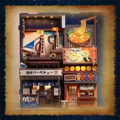 La rue Tsutenkaku Ichiban – Book Nook 3D en bois avec LED – Haute gamme