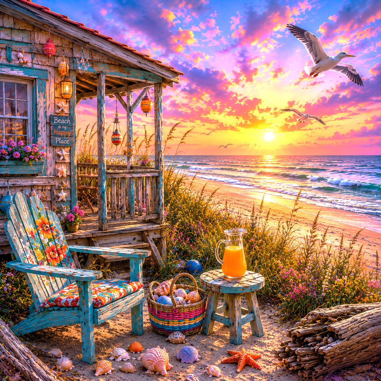 Peinture diamant 5D - Haute Gamme - Beach is my Happy Place