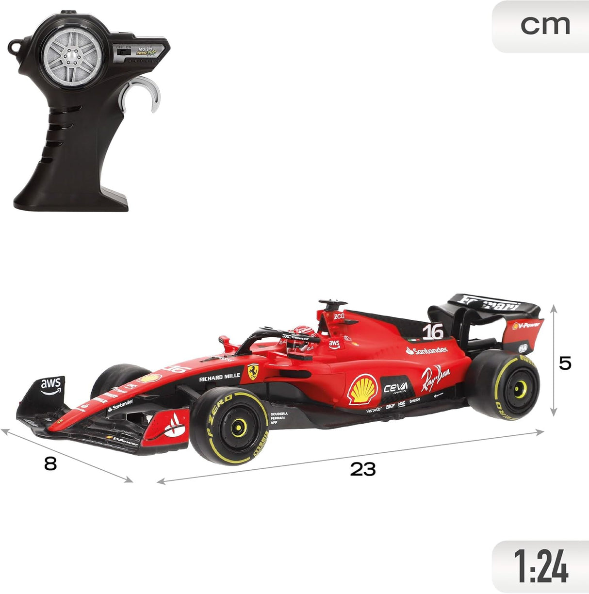Ferrari SF‑23 – R/C 1 :24 – Charles Leclerc #16