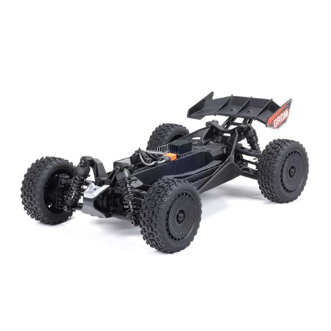 ARRMA Typhon Grom ARA2106 buggy 1/14 RTR brushed 4WD, tout-terrain compact avec moteur Spektrum 390, ESC 2-en-1 étanche, batterie et chargeur inclus, univers RcLoisirs.