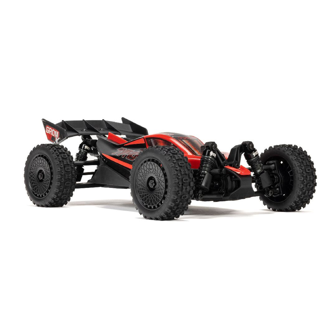 ARRMA Typhon Grom 2S ARA2306S buggy 1/14 RTR brushless 4WD, tout-terrain basher compact avec moteur Spektrum Firma 6000Kv, ESC 25A, batterie et chargeur inclus, univers RcLoisirs
