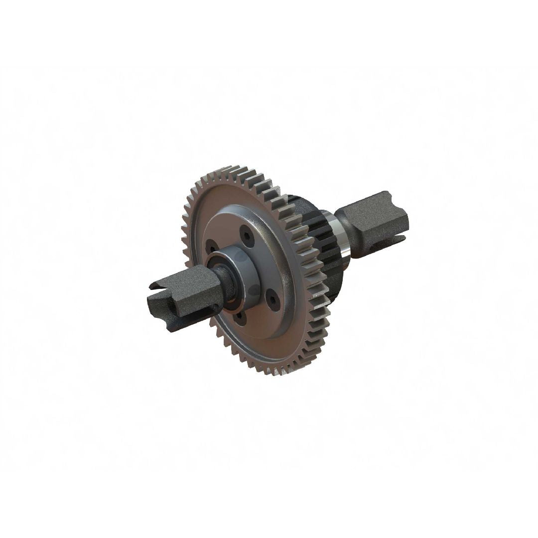 ARA310991 différentiel central ARRMA à glissement limité préassemblé avec couronne acier 50 dents et huile silicone 100 000 cSt. Pièce de remplacement officielle prête à installer pour les modèles ARRMA compatibles.