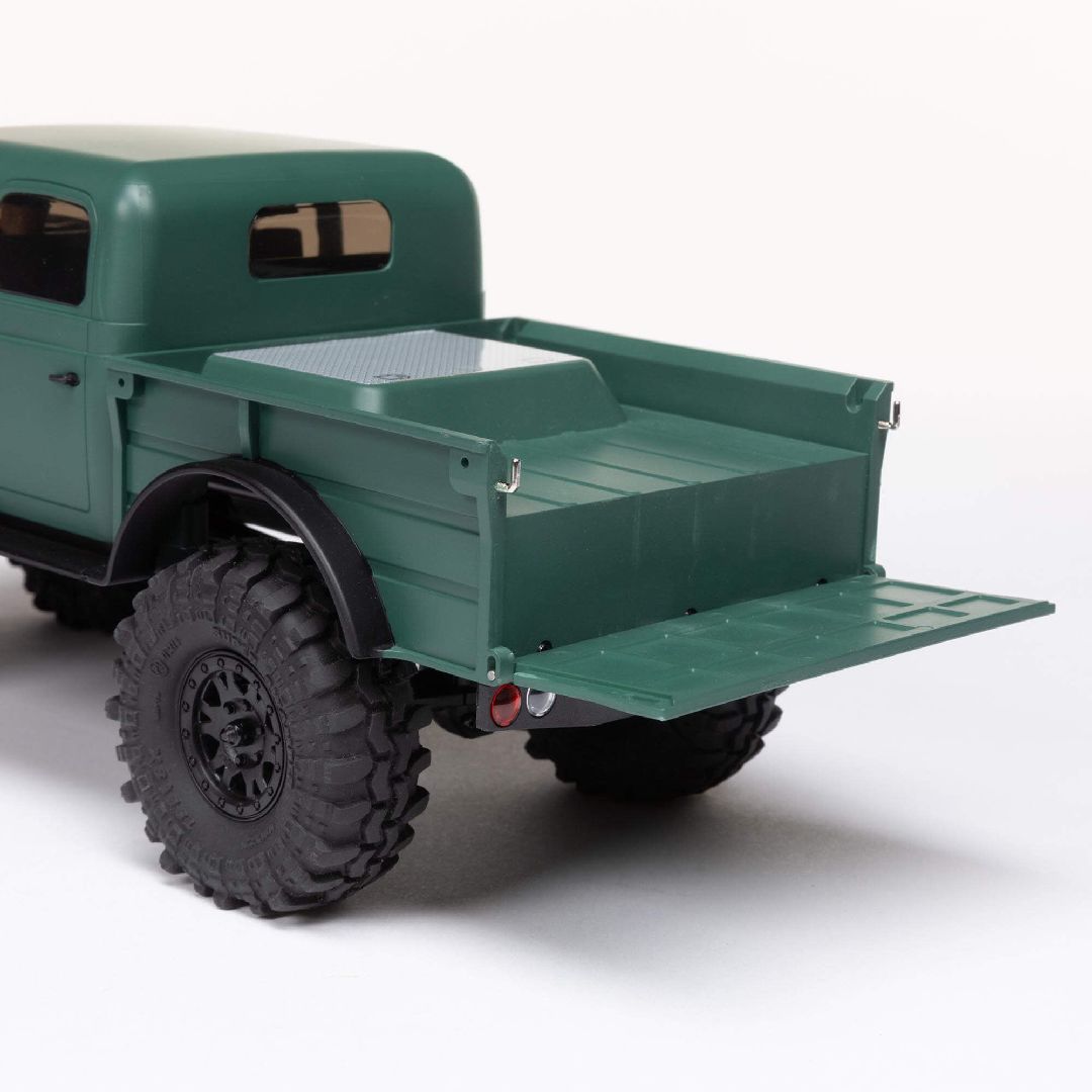 Axial SCX24 Dodge Power Wagon – Micro crawler RC 1/24 4×4 brushed – AXI00007 – carrosserie scale années 40, rails acier, worm gears – Univers RcLoisirs