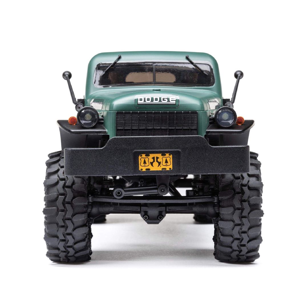 Axial SCX24 Dodge Power Wagon – Micro crawler RC 1/24 4×4 brushed – AXI00007 – carrosserie scale années 40, rails acier, worm gears – Univers RcLoisirs