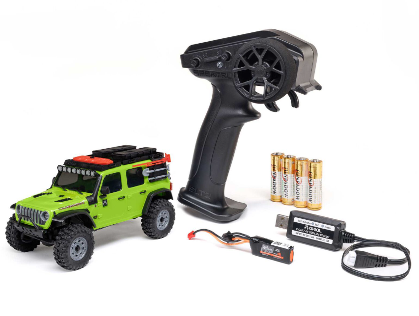 AXI-2261 – SCX30 Jeep Wrangler JLU – 1/30 – RTR 4WD Brushed Micro Rock Crawler - Univers RcLoisirs