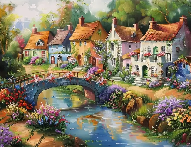 Steampunk Clockwork - 30×30cm – Round Diamonds