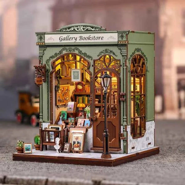 Librairie Gallery – Book Nook 3D en bois avec LED – Haute gamme