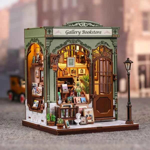 Librairie Gallery – Book Nook 3D en bois avec LED – Haute gamme