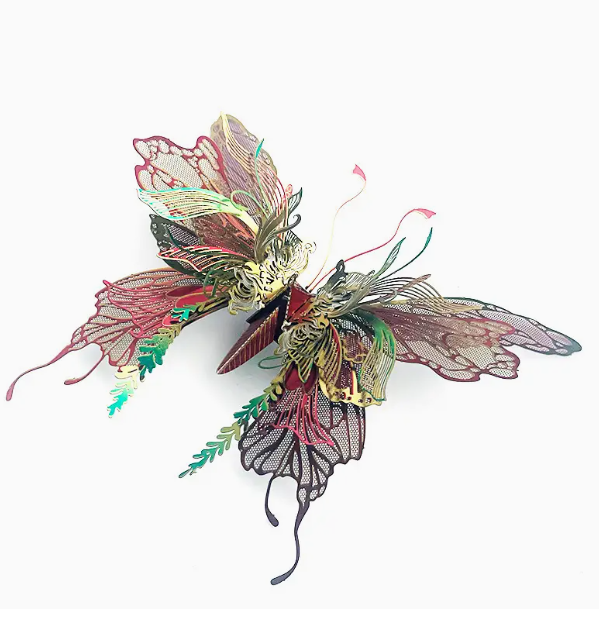 Delicate Blue Butterfly - 3D Micro Puzzle - Metal