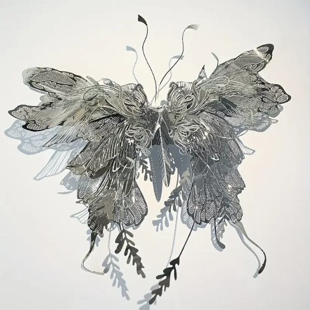 Delicate Blue Butterfly - 3D Micro Puzzle - Metal