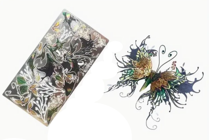 Delicate Blue Butterfly - 3D Micro Puzzle - Metal