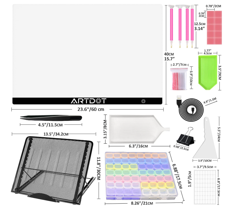 Artdot - Planche lumineuse A2 LED - USB - 1500lux