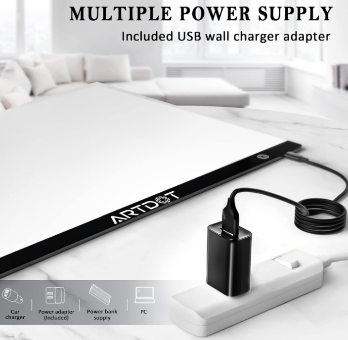 Artdot - Planche lumineuse A2 LED - USB - 1500lux