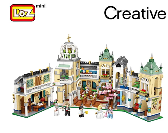Chapelle de mariage – LOZ 1035 – 3308 pièces – Mini blocs à assembler – Univers RcLoisirs