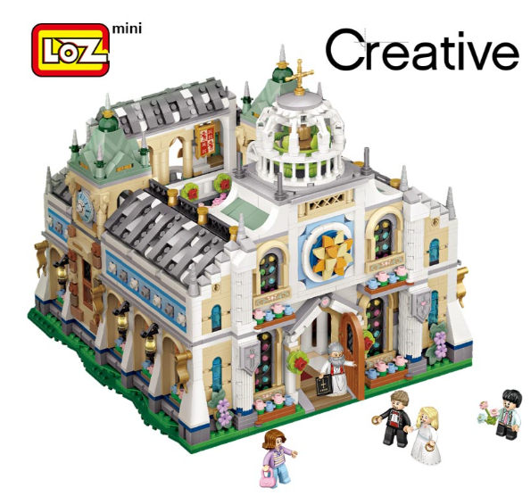 Chapelle de mariage – LOZ 1035 – 3308 pièces – Mini blocs à assembler – Univers RcLoisirs