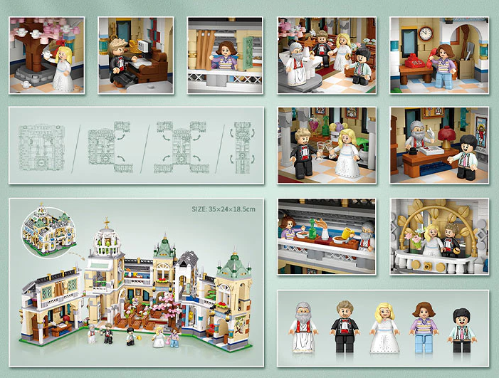 Chapelle de mariage – LOZ 1035 – 3308 pièces – Mini blocs à assembler – Univers RcLoisirs