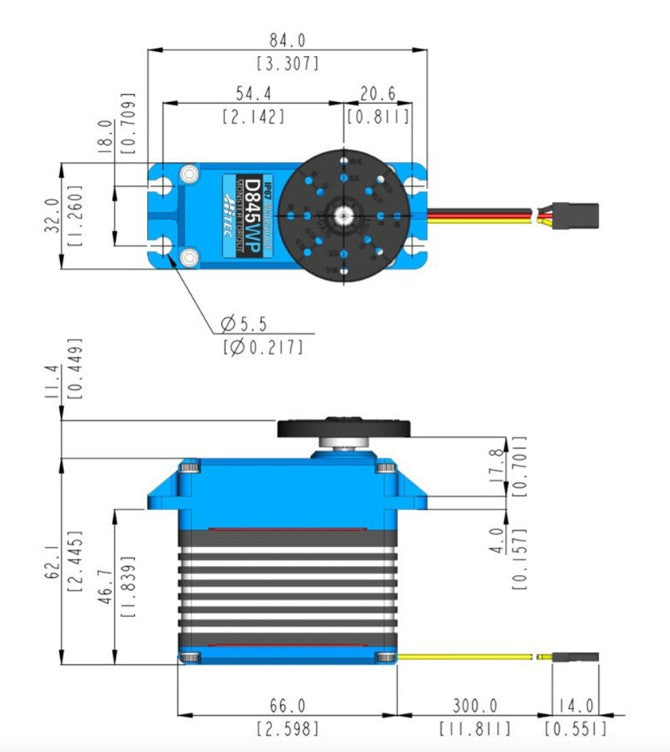 Servo numérique Hitec D845WP étanche IP67, 50 kg·cm, 32 bits, engrenages métal, pour crawlers, buggys et trucks RC grande échelle 1/5. Univers RcLoisirs.