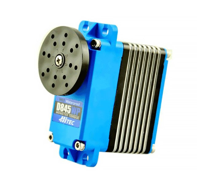 Servo numérique Hitec D845WP étanche IP67, 50 kg·cm, 32 bits, engrenages métal, pour crawlers, buggys et trucks RC grande échelle 1/5. Univers RcLoisirs.