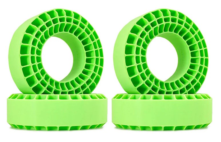1907GN – Inserts silicone vert 106-108 mm pour pneus 1.9″ Injora – Univers RcLoisirs