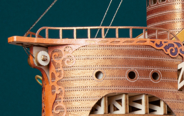Dirigeable fantastique steampunk 3D en bois à assembler - Univers RcLoisirs