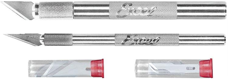 Ensemble de couteaux de base avec manches n° 1 et n° 2 et 10 lames