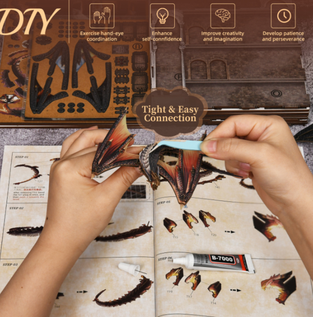 Ember Castle – Book Nook 3D en bois – LED – Haute gamme – Univers RcLoisirs