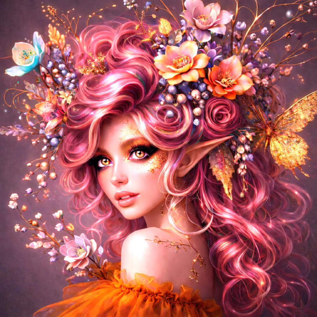 PRÉ-COMMANDE / Peinture diamant 5D - Haute Gamme - Fée Corail