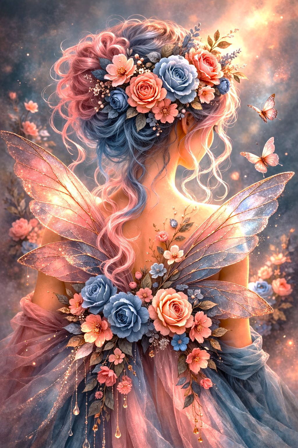 PRÉ-COMMANDE / Peinture diamant 5D - Haute Gamme - Fée Rosée