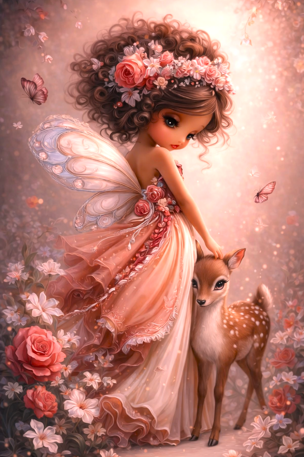 PRÉ-COMMANDE / Peinture diamant 5D - Haute Gamme - Fée Biche