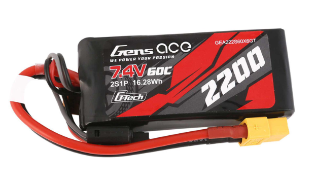 GEA222S60X6GT Batterie LiPo 7.4V 2200mAh 2S 60C XT60 - Univers RcLoisirs