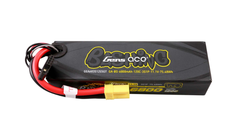 GEA683S12E5GT – 11.1V 6800mAh 3S 120C Smart Bashing HardCase LiPo Battery (EC5)