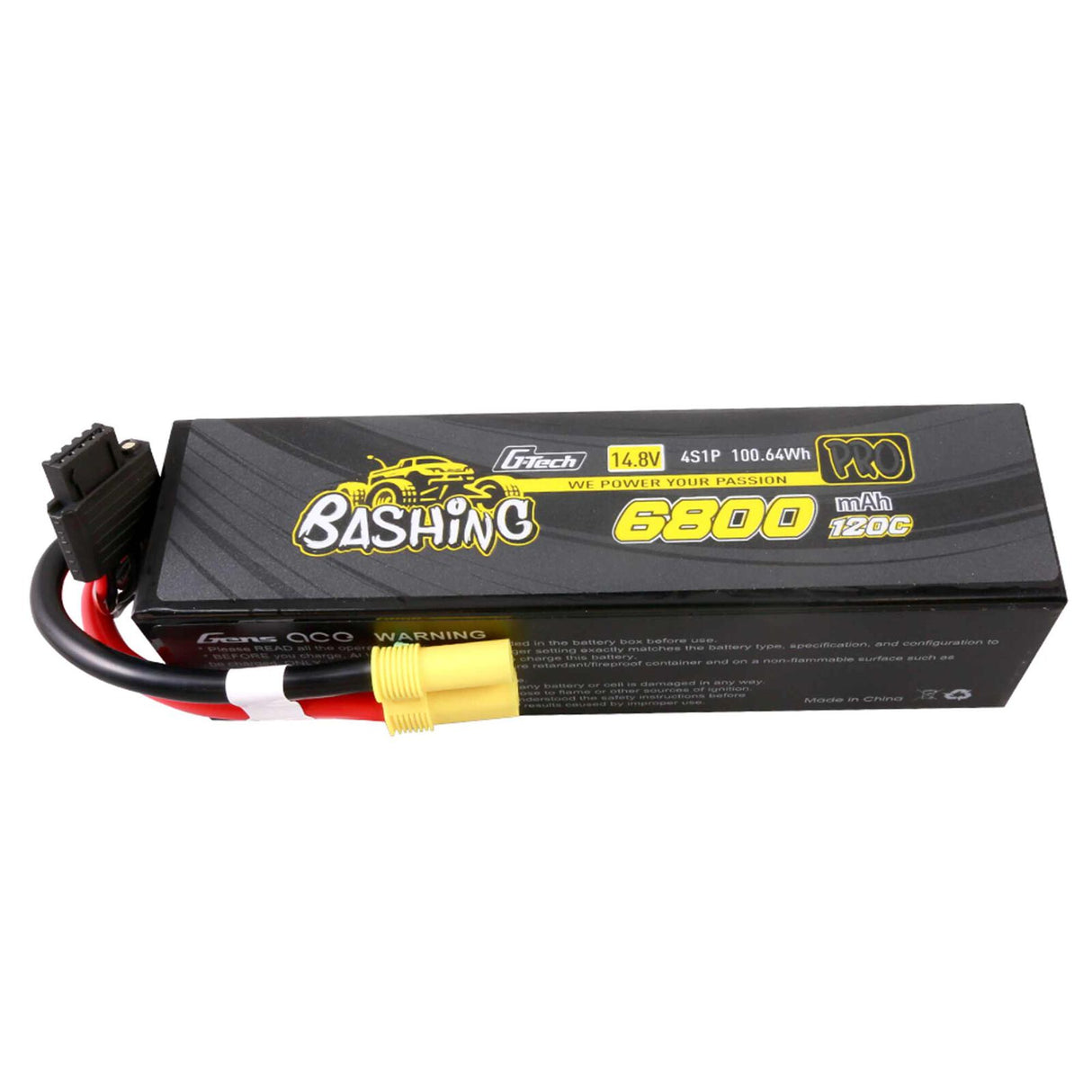 GEA684S12E5GT - Gens Ace G Tech - LiPo 4S 14.8V 6800mAh 120C EC5 Hardcase Smart Bashing - Univers RcLoisirs