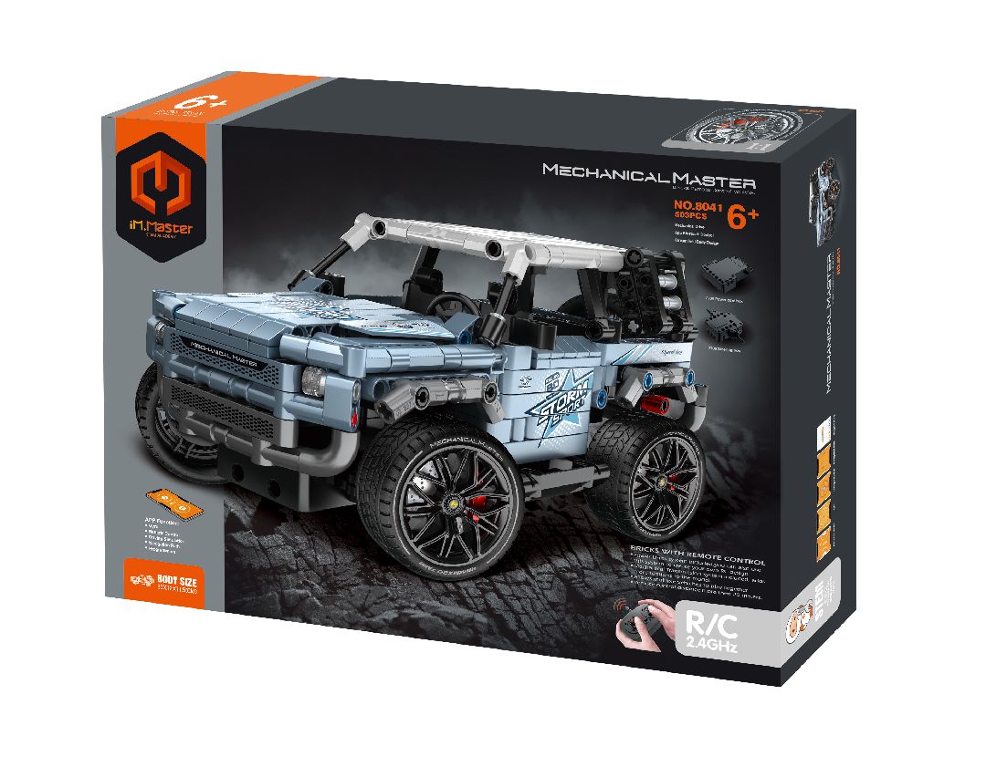 Construisez et pilotez le R/C Off-Roader IM.Master IMM8041 bleu (503 pièces). Contrôle 2,4 GHz ou via application mobile, idéal dès 6 ans. Univers RcLoisirs, votre boutique créative.