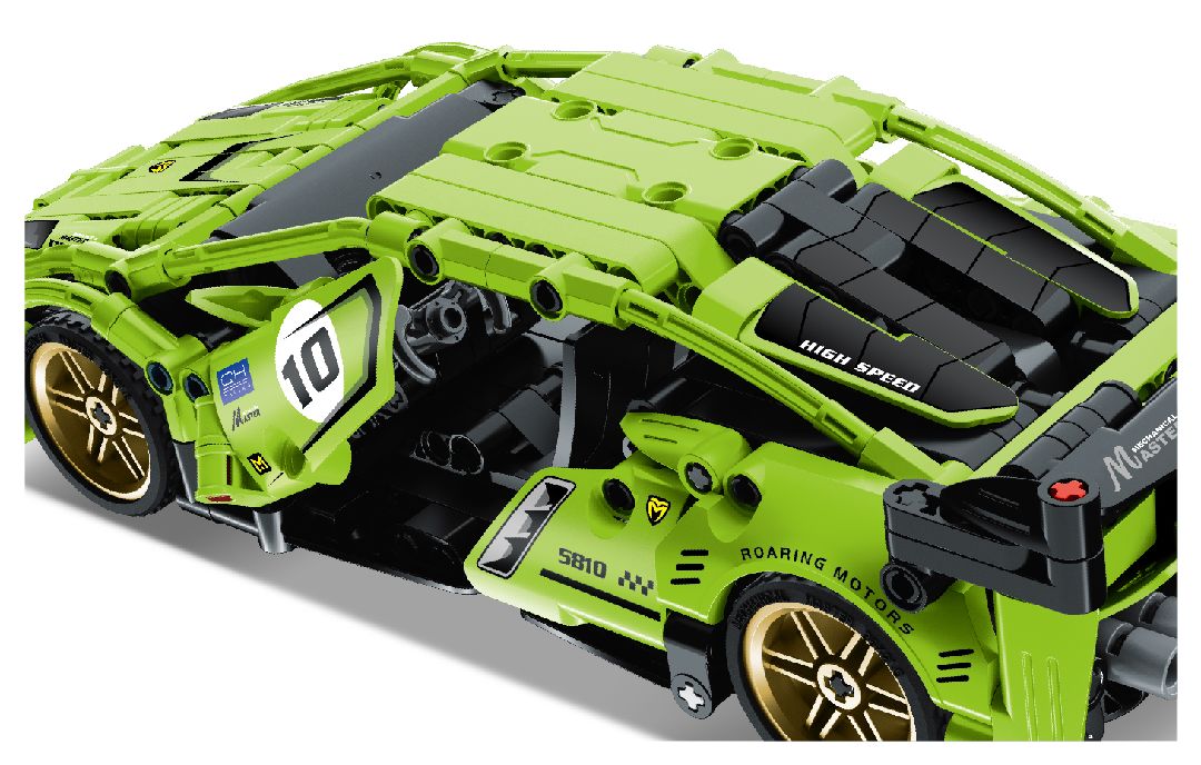 IMM5810 – Super Car - Vert - Blocs construction – Univers RcLoisirs