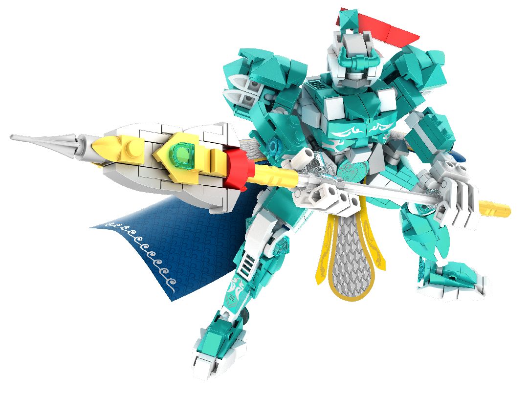 IMM6849 – Guerrier Bleu - 2 en 1 - Blocs construction – Univers RcLoisirs