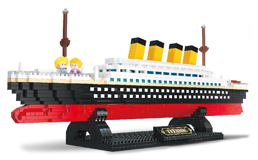 onstruisez le Titanic KOCO 04016 avec 1510 pièces. Réplique détaillée aux couleurs classiques avec figurines de scène, à la fois décorative et collectible. Univers RcLoisirs.