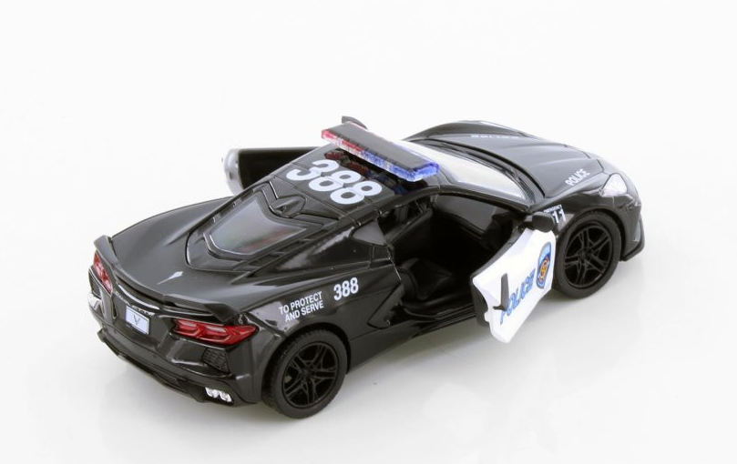 Corvette 2021 – Diecast 1:36 – Version Police – Kinsmart