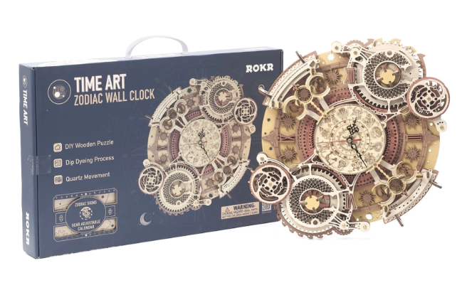 Horloge murale mécanique Zodiac – ROKR LC601 – Puzzle 3D