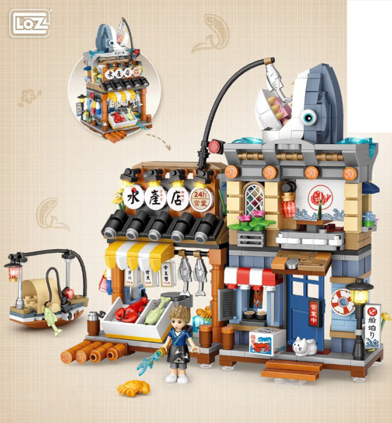 Boutique aquatique – Poissonnerie – LOZ 1231 – Mini blocs à assembler