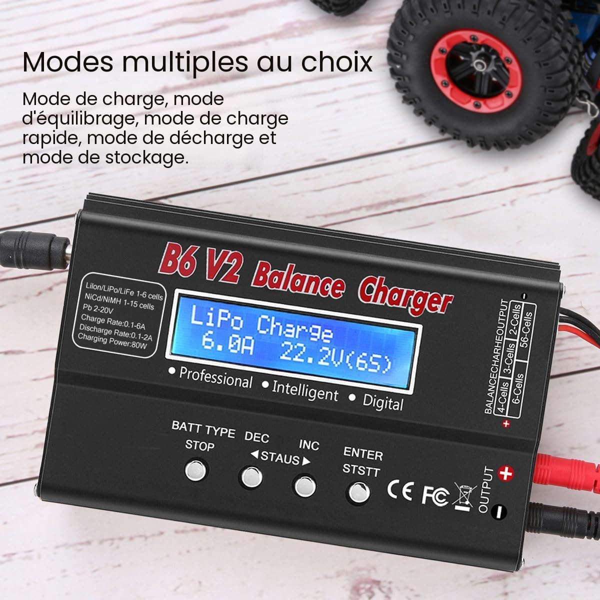 LiPo Battery Charger RC Balance Fast Charger 80W 6A – Univers RcLoisirs