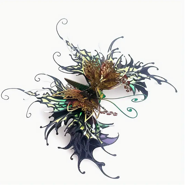 Delicate Blue Butterfly - 3D Micro Puzzle - Metal