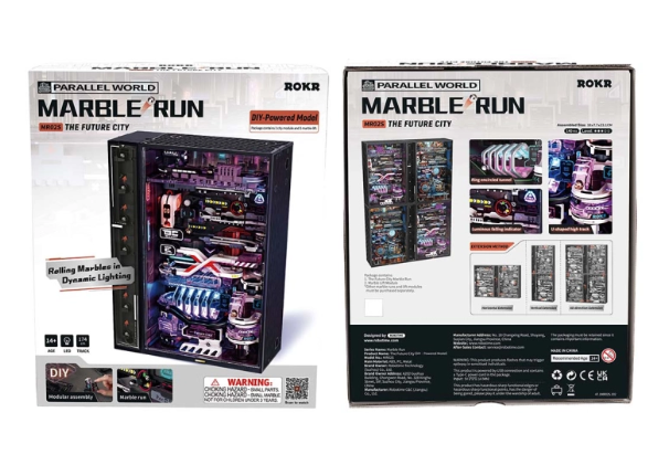 Marble Run - Future City – Course de bille mécanique - ROKR MR02S – Puzzle 3D – Univers RcLoisirs