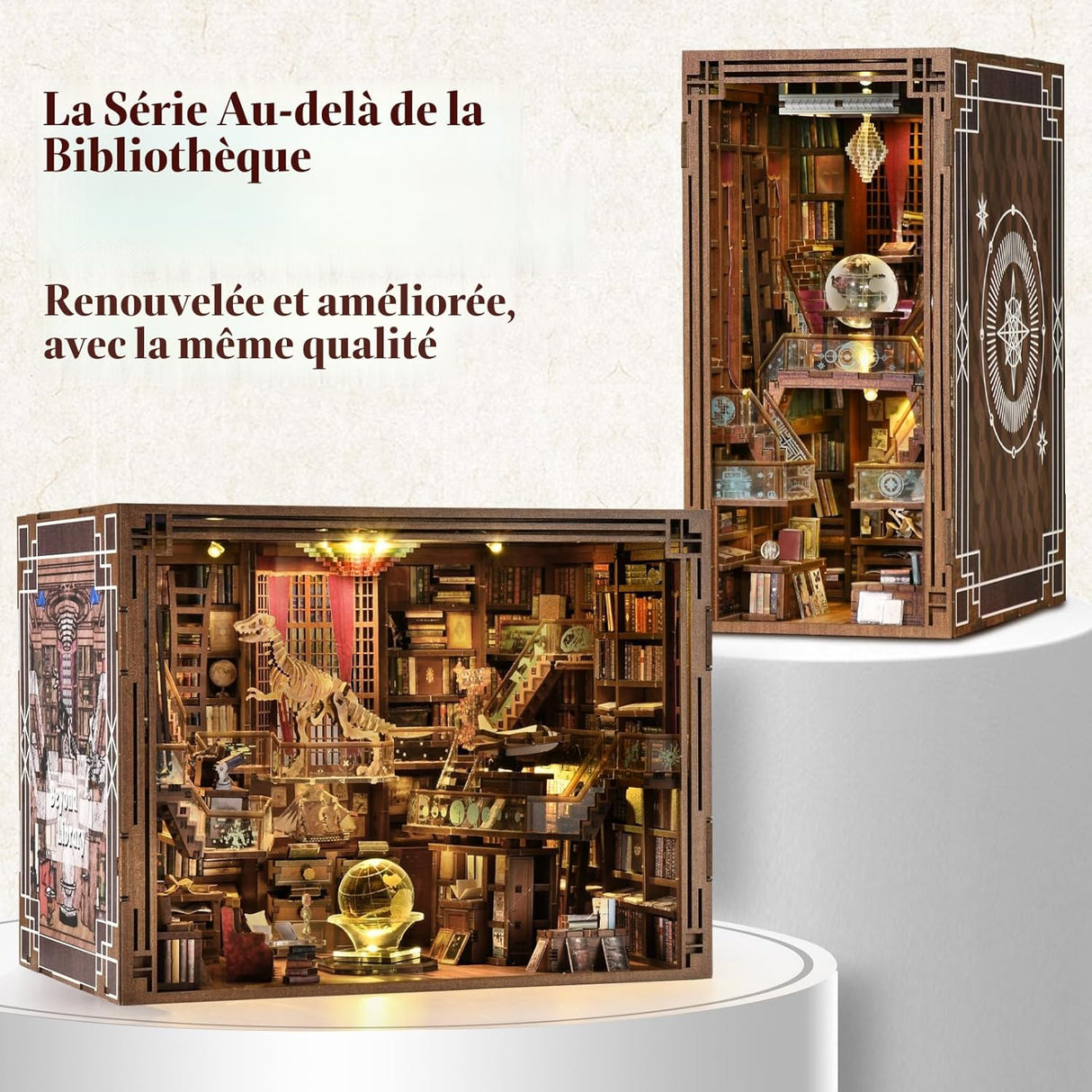 Musée de la Nature – Book Nook miniature 3D bois avec LED – Univers RcLoisirs