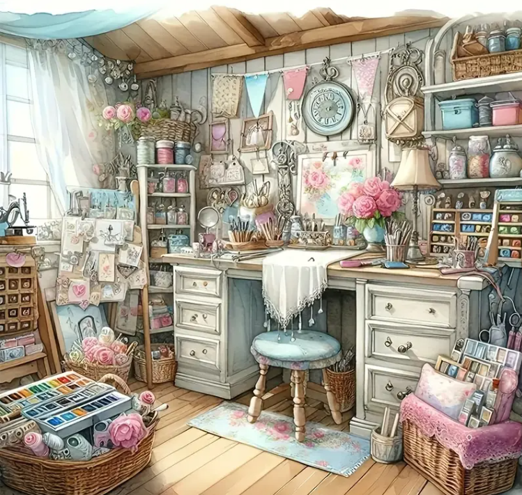 Projets de broderie – 30×30cm – Diamants Ronds