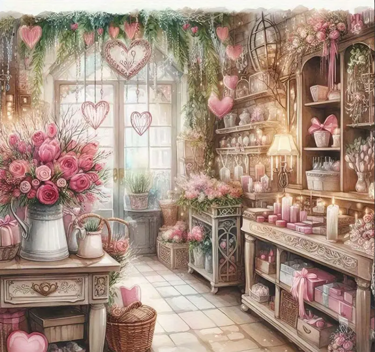 Savonnerie des Cœurs – 40×40cm – Diamants Ronds