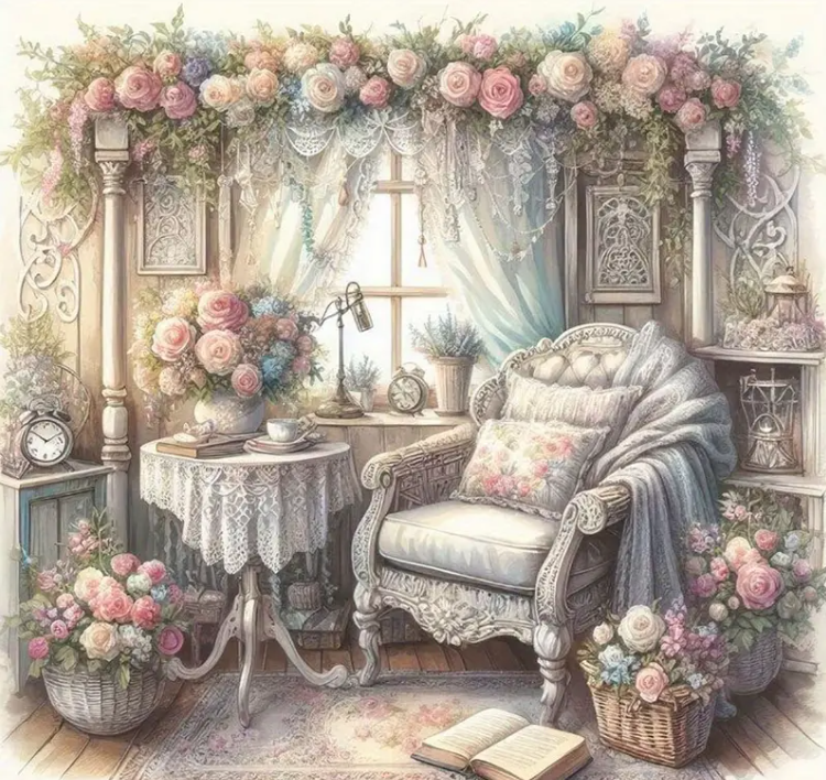 Canapé de détente - 40x40cm - Diamants ronds