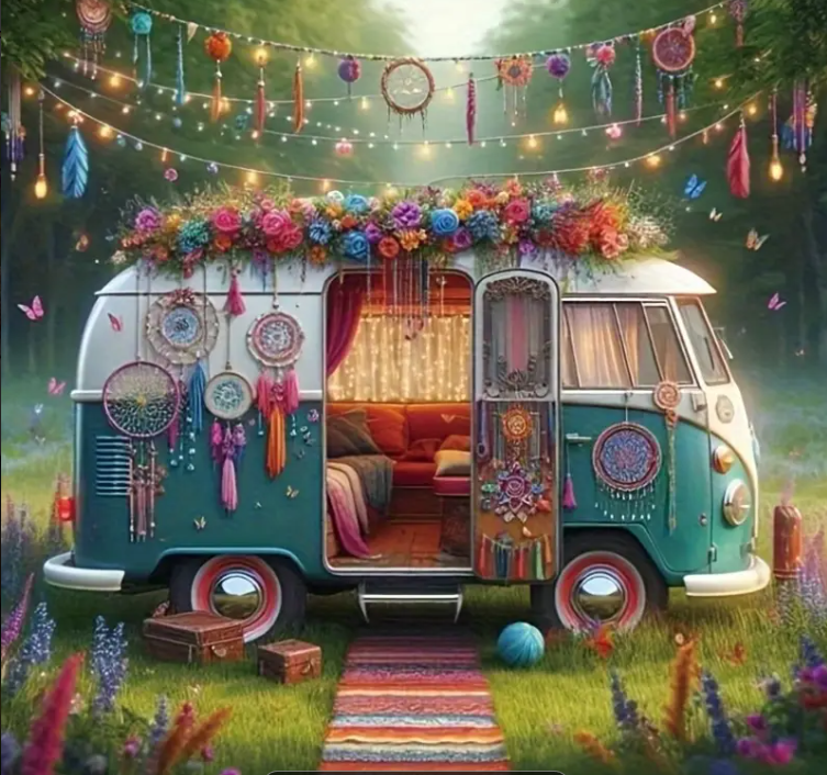 Douce vacances – 40x40cm – Diamants Ronds